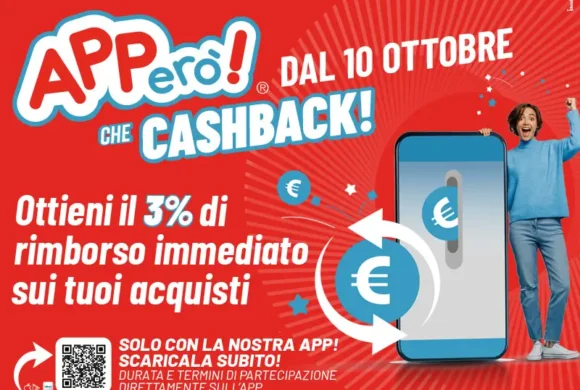 Dal 10 ottobre arriva il CASHBACK di Apperò!